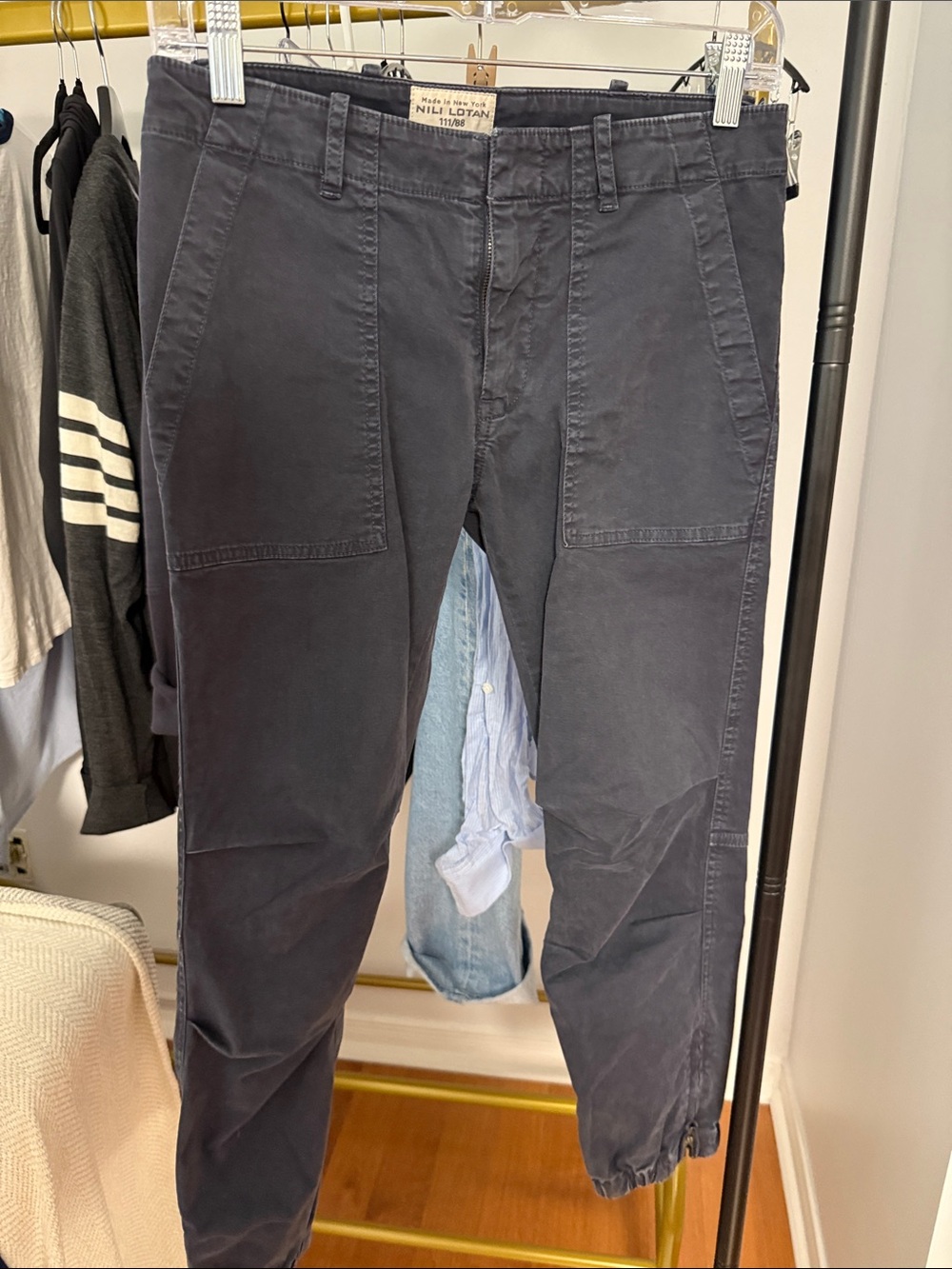 Men's Navy Cotton Utility Pants